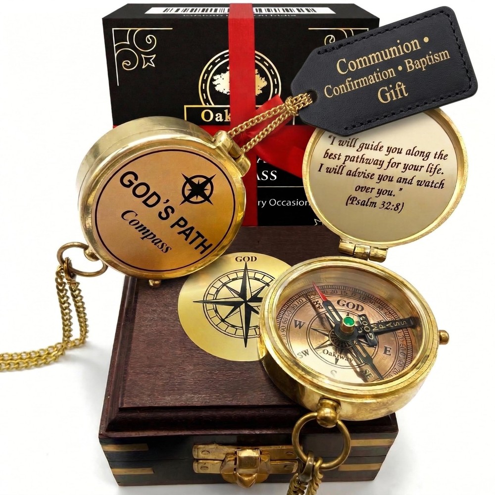 Gods Path Compass Communion Confirmation Baptism Religious Gift Teenage Boys