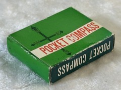 Vintage PRECISION Pocket Compass No. 1088 with Original Box Japan 1.75”