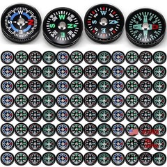 100 Pcs Button Compass Bulk 20mm Mini Survival Compass Pocket Oil Filled