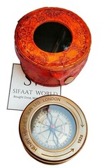 Military Metal Hiking Compass with Magnifier, Professional Boy Scout Compasses