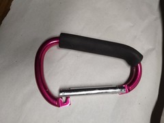 6 1/4 in Large Aluminum Carabiner Snap Hook w Soft Foam Grip