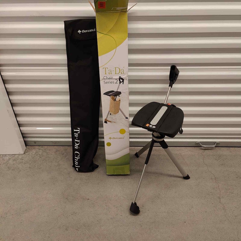STEP2GOLD Ta-Da Chair Series 2, Portable Trekking Hiking Pole in Black, 32″