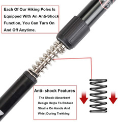 Hiking Trekking Poles, 2 Pack Collapsible,Lightweight, anti Shock, Hiking or Wal