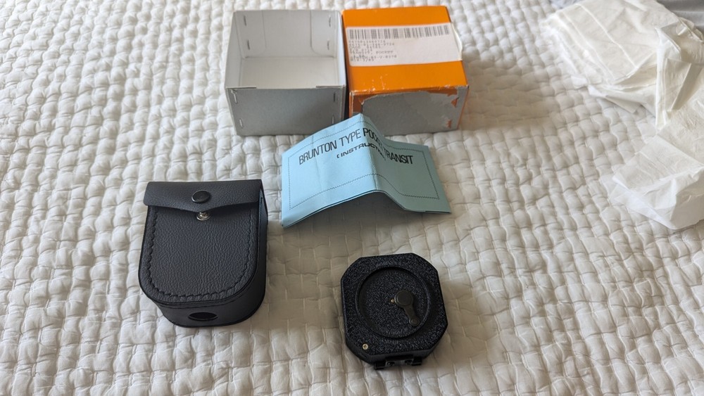 Military Brunton Style Pocket Transit Original Compass w/Case Dresser-Argus Inc