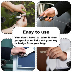 Retractable Fishing Rod Leash with Steel Rope for Outdoor Lure Keychain