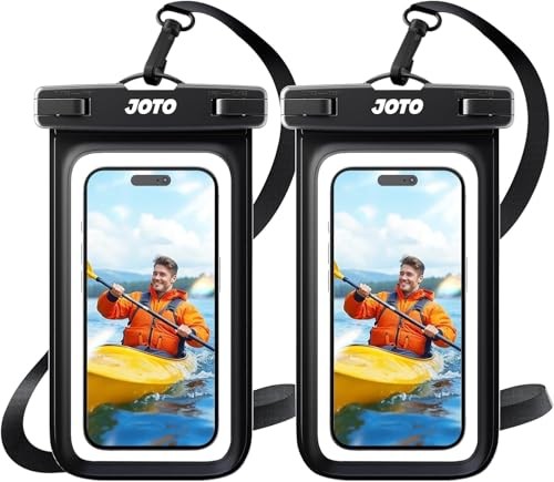 2 Pack Waterproof Phone Pouch Case Up to 7″, IPX8 Underwater Phone Case Black
