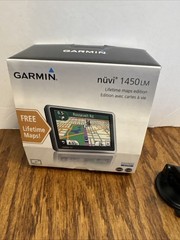 Garmin Nuvi 1450LM 5″ GPS Navigation System Bundle w/ box & Car Charger Manual