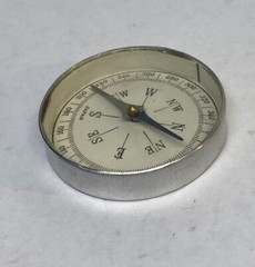 Vintage Metal Tin Compass Made In Japan