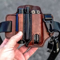 PU Leather man Sheath Multitool With Pen Holder Sheath EDC Pocket Organizer [