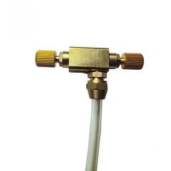 Brass Inflation Valve Adapter Designed for Flat Fuel Canisters and Stoves