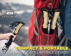 Lightweight Collapsible Trekking Poles 100-135cm – Set of 2