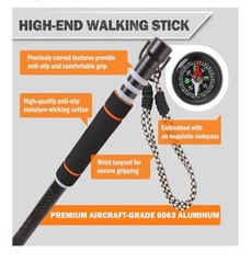 Trekking Poles Aluminum 1 Pair Black