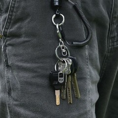Spring Cord Magnetic Lanyard with Aluminum D Ring Clip for Camping Fishing Use