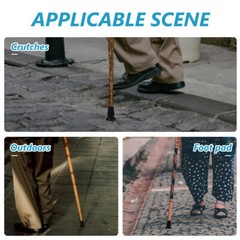 4PCS Trekking Pole Tip Protector Anti-slip Hiking Pole Protector Cane Tip