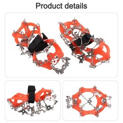 For Outdoor 18 Tooth Stainless Steel Crampons for Snow Hiking and Ice Climbing