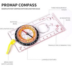 Navigation Compass & Whistle Kit – Essential Gear for Orienteering, Camping, B