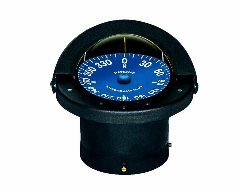 Ritchie SuperSport Flush Mount 4.5 In PowerDamp Flat Dial Compass Black SS-2000