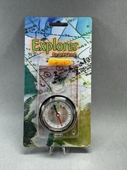 Explorer Base Plate Compass Rotating Bezel Lanyard Metric Built-in Magnifier