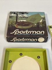 1970 Era Uncle Mike’s Sportsman Precision Black Crackle Finish Compass NIB NOS