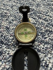 Engineer Directional Handheld Lensatic Compass Flip Cover Sighting Line Black