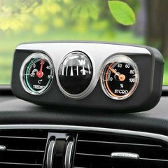 Car Vehicle Dashboard Thermometer Hygrometer Hike Compass Navigation Tool 3-in-1