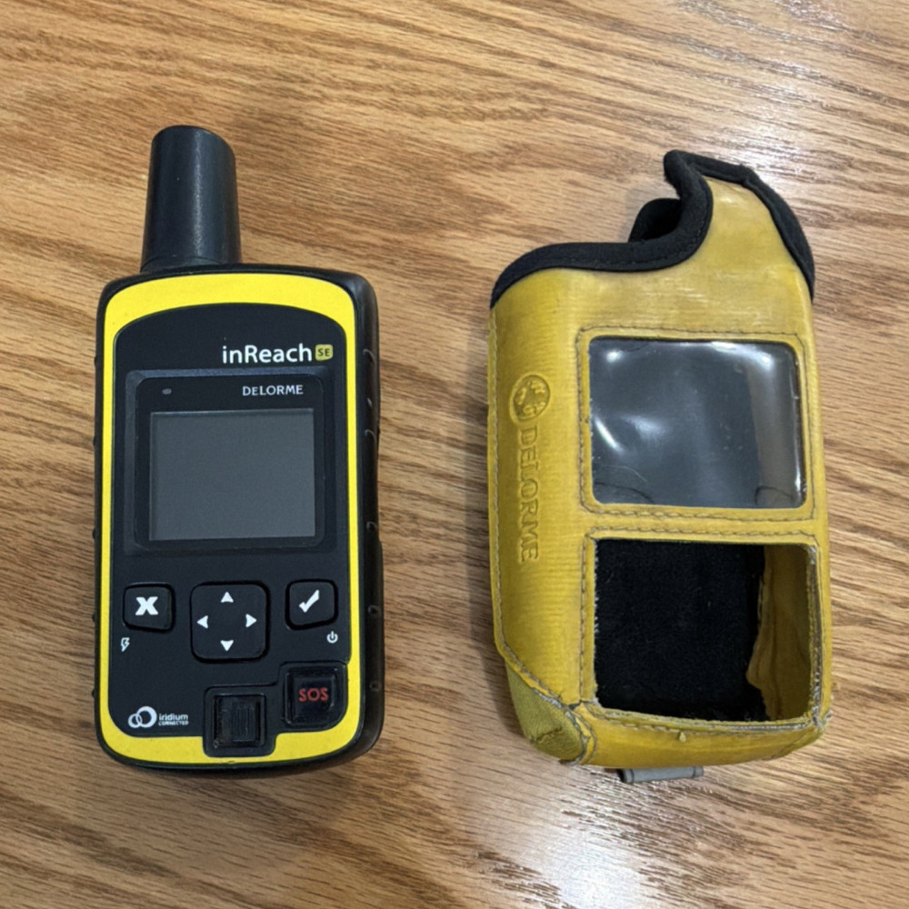 DeLorme inReach SE GPS SOS Digital Hiking Device Yellow Black Plastic Case