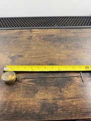 Vintage Antique Brass Pocket Compass Made In France Military Style W/CHAIN Works