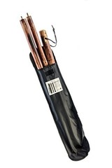 55″ Detachable Pine Wood Hiking Stick Set – Metal Tip, Rubber Tip & Pouch – Dura