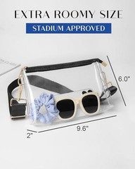 Clear Bag for Stadium Events, Clear Purses for Women Stadium Crossbody, A16
