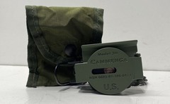 Cammenga 3H Lensatic Compass Tritium Military Issue US GI With Pouch OD Green