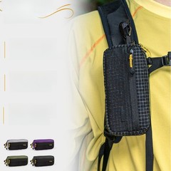 Black Purple Waist Bag Polyethylene Material 16.5 7.5 3.5 cm Portable Design