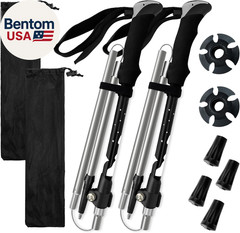 Collapsible Trekking Poles for Hiking – Lightweight Foldable Hiking Poles, 2 Pac
