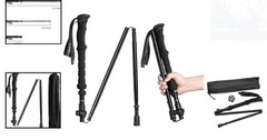 Adjustable Hiking Pole with Non-Slip Base & Carrying Case, Black – Gift Idea