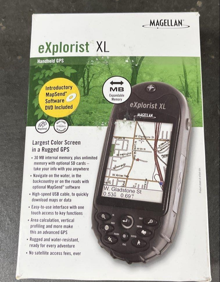 Magellan eXplorist XL Handheld GPS Waterproof Hiking GPS Bundle Free Shipping