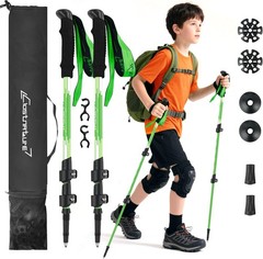 Lightweight Aluminum Kids Trekking Poles for Hiking, 2 Pack