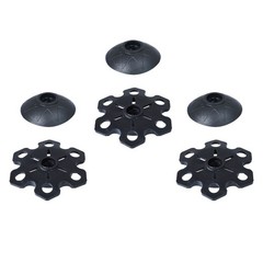 6Pcs Durable Rubber Trekking Pole Tips Outdoor Hiking Accessories Black