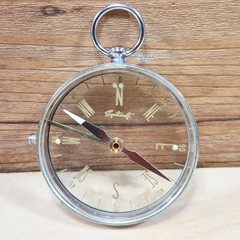 Vintage Sportcraft Clear Glass Handheld Hiking Camping Mapping Compass Japan