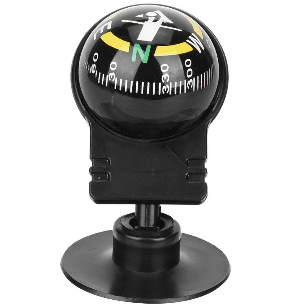 2PCS LC282 ABS Portable Car Compass Guide Ball With Suction Cup Outdoor
