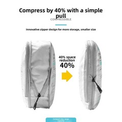 Compressible Waterproof Polyester Bag with Handle for Travel 27x13x10cm