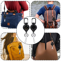 Retractable Fishing Rod Leash with Steel Rope for Outdoor Lure Keychain