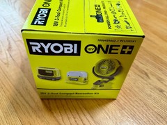 Ryobi 18V Compact Camper’s Kit – Cordless Light, Speaker, Fan, Battery, Charger