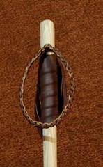 1 in. Hickory Hiking Staff With leather Handle and Wrist Strap. 40 in. to 60 in.