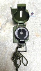 US Military Phosphorescent Lensatic Compass, Olive Drab Waterproof with Pouch