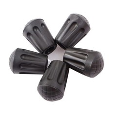 6Pcs Crutch Tips for Hiking Poles Durable Black Anti Skid Walking Cover