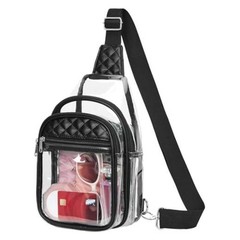 Clear Bag for Stadium Events – Crossbody Bag for Women Clear Medium Black