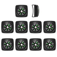 20mm Slip-On Wrist Compass [10PCS] – Hard Shell Liquid Filled Compass – [Black]