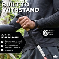 Cascade Mountain Tech Carbon Fiber Trekking Poles with Cork Grip