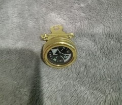 Vintage Brass Lapel Pocket Pin-on Compass Fluid Filled Hunting Military – Japan