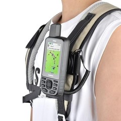 Backpack Tether for Garmin Handheld GPS – Spine Mount Adapter with Safety Cord
