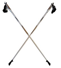 LEKI Nordic Walking Platinium Fixed Length Walking Poles White 110cm